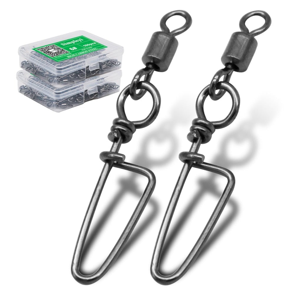 Wirbel mit Karabiner (50 - 100 pro Box) - fishing-point